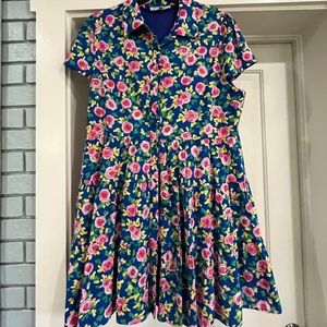 Joy Joy Floral Button Down Dress